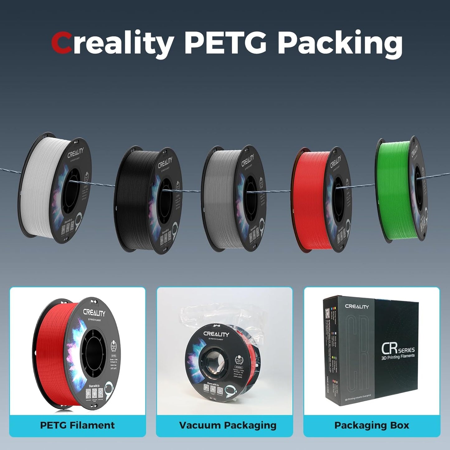 Creality PETG RED Filament 1.75 mm 1Kg