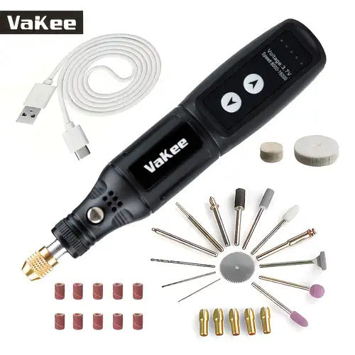 Vakee – Kit d'outils rotatifs sans fil USB