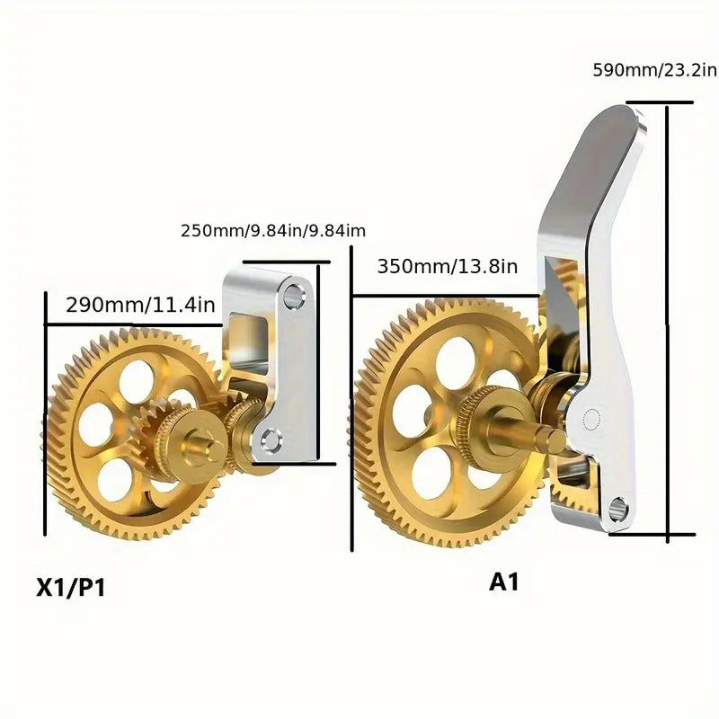 Ensemble d'engrenage d'extrusion métal our Bamba Lab
