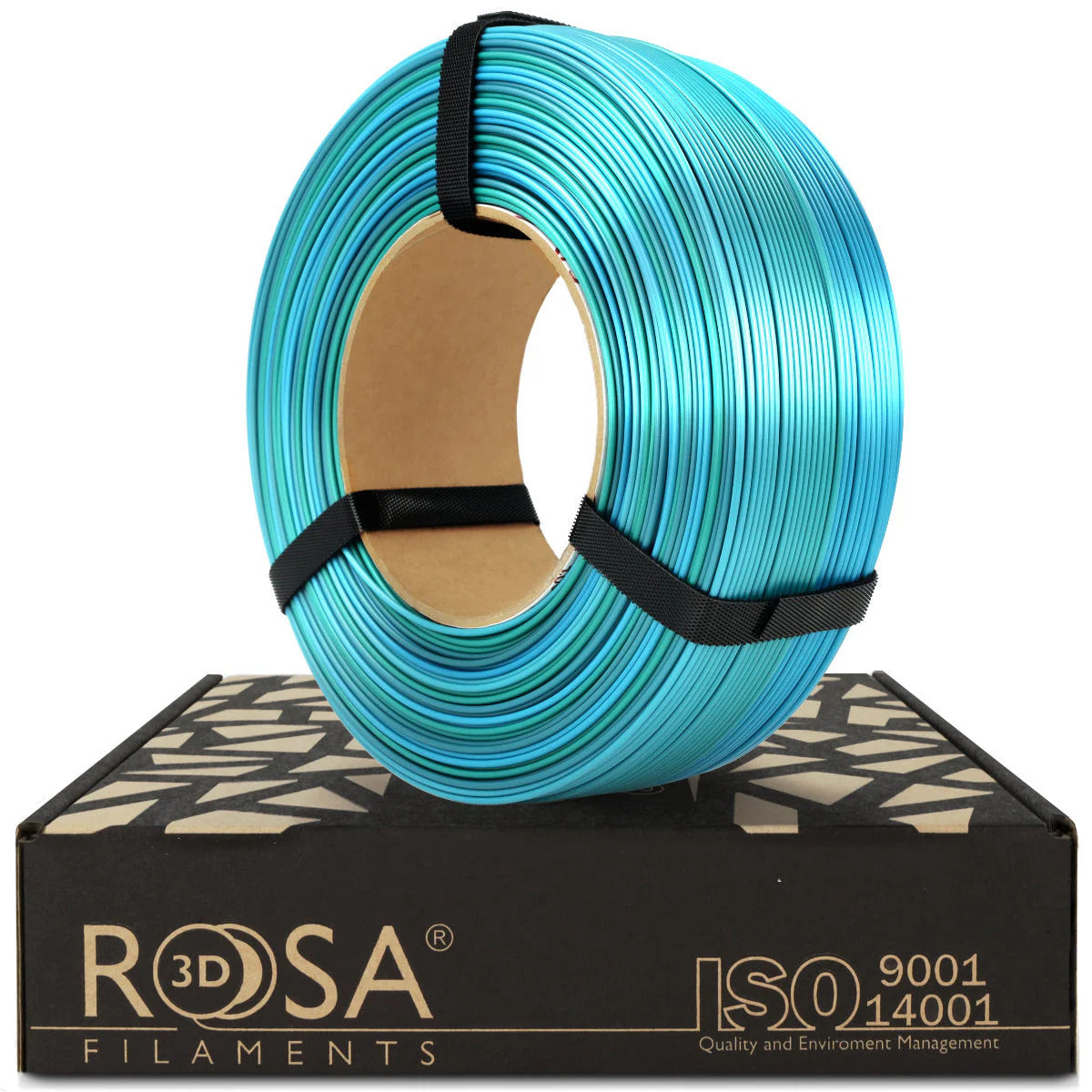 Rosa3D – PLA Rainbow Silk – Rainbow Ocean (Silk Ocean) – 1,75 mm – 1 kg Nachfüllpackung