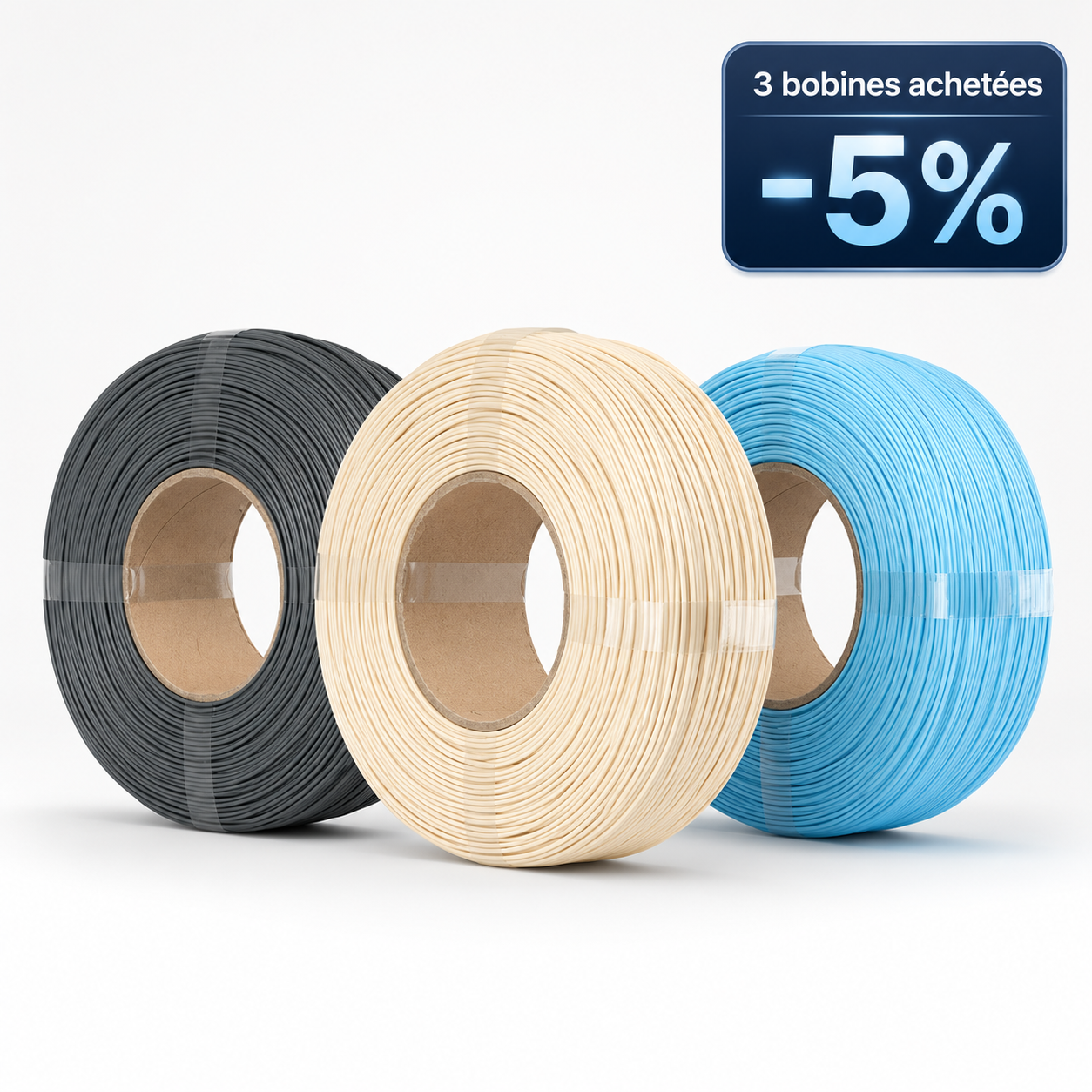Pack Spectrum PLA Premium Wood ASH / Sky Blue / Dark Grey