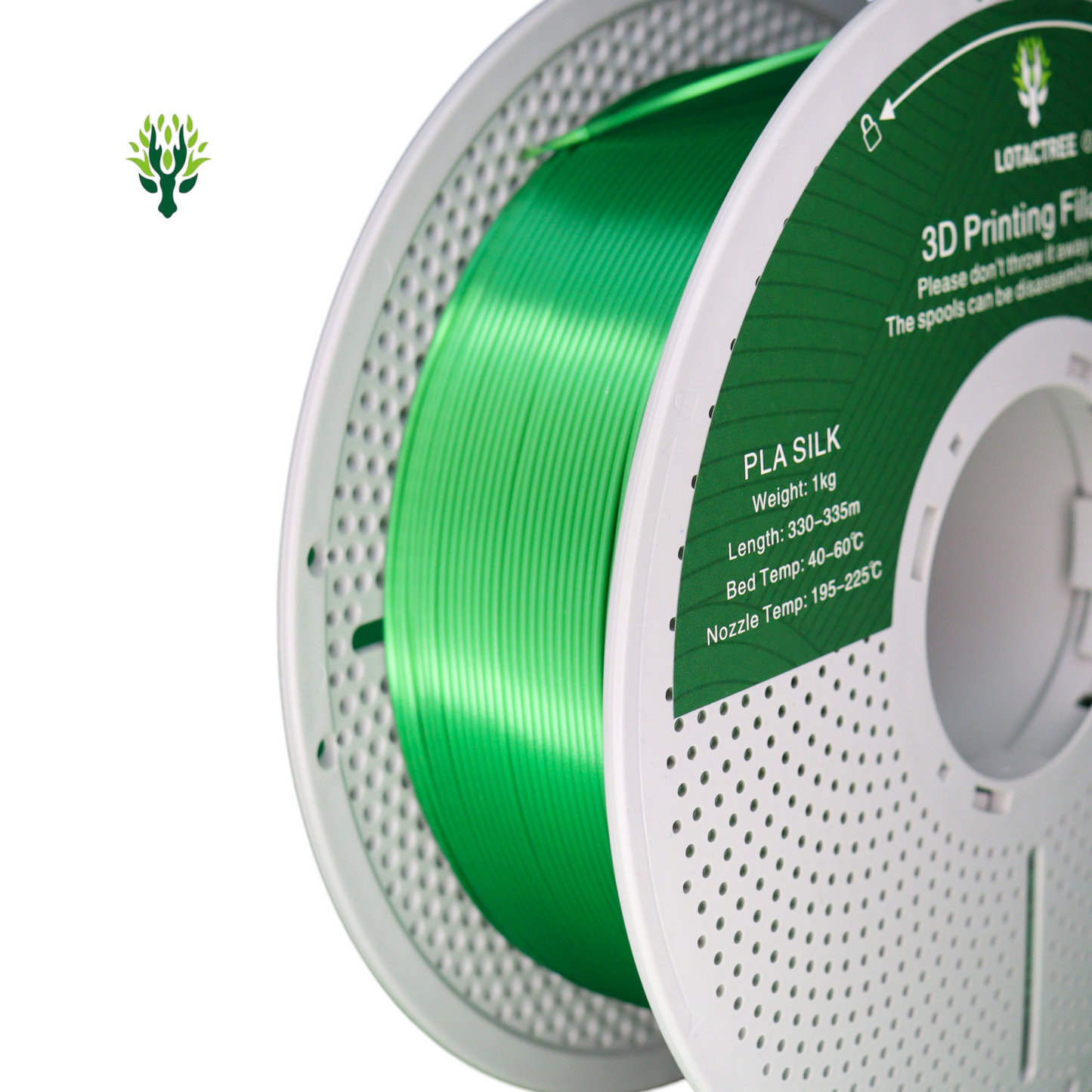 Lotactree PLA-SILK Green 1.75mm 1Kg