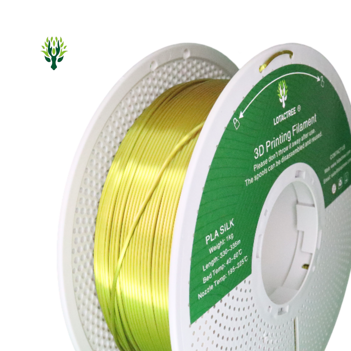 Lotactree PLA-SILK Greenish Gold 1.75mm 1Kg