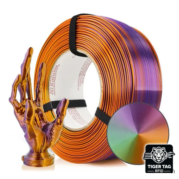 Rosa3D - PLA Magic Silk - Cameleon (Orange-Violet-Green) - 1,75 mm - 1 kg Refill