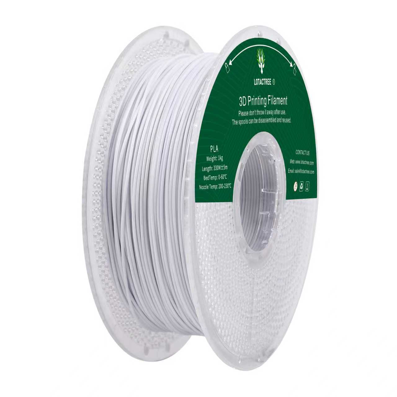 Lotactree PLA Milky White 1.75mm 1Kg