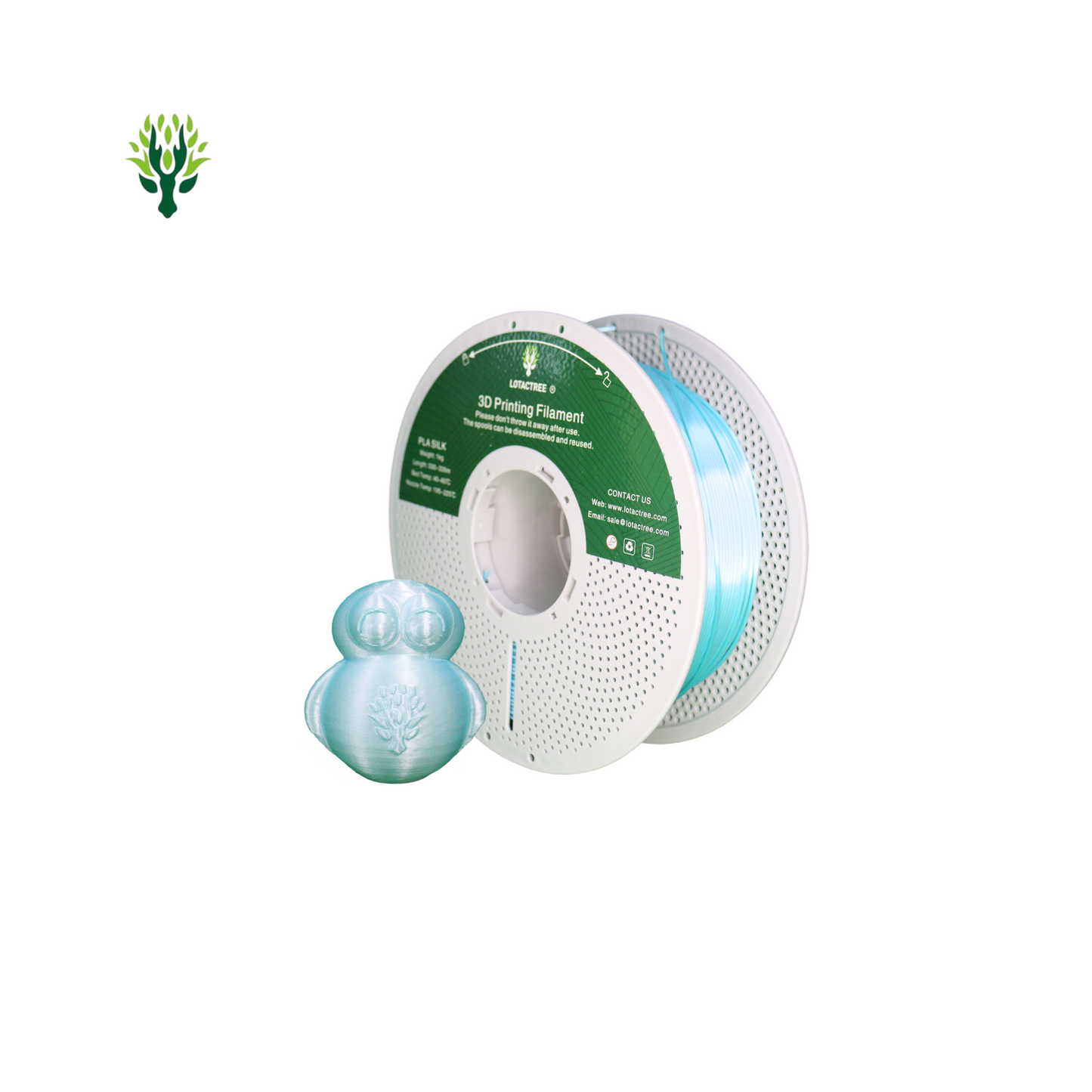 Lotactree PLA-SILK Cyan 1.75mm 1Kg