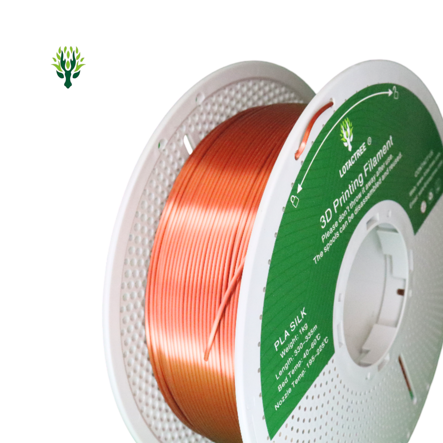 Lotactree PLA-SILK Red Cooper 1.75mm 1Kg