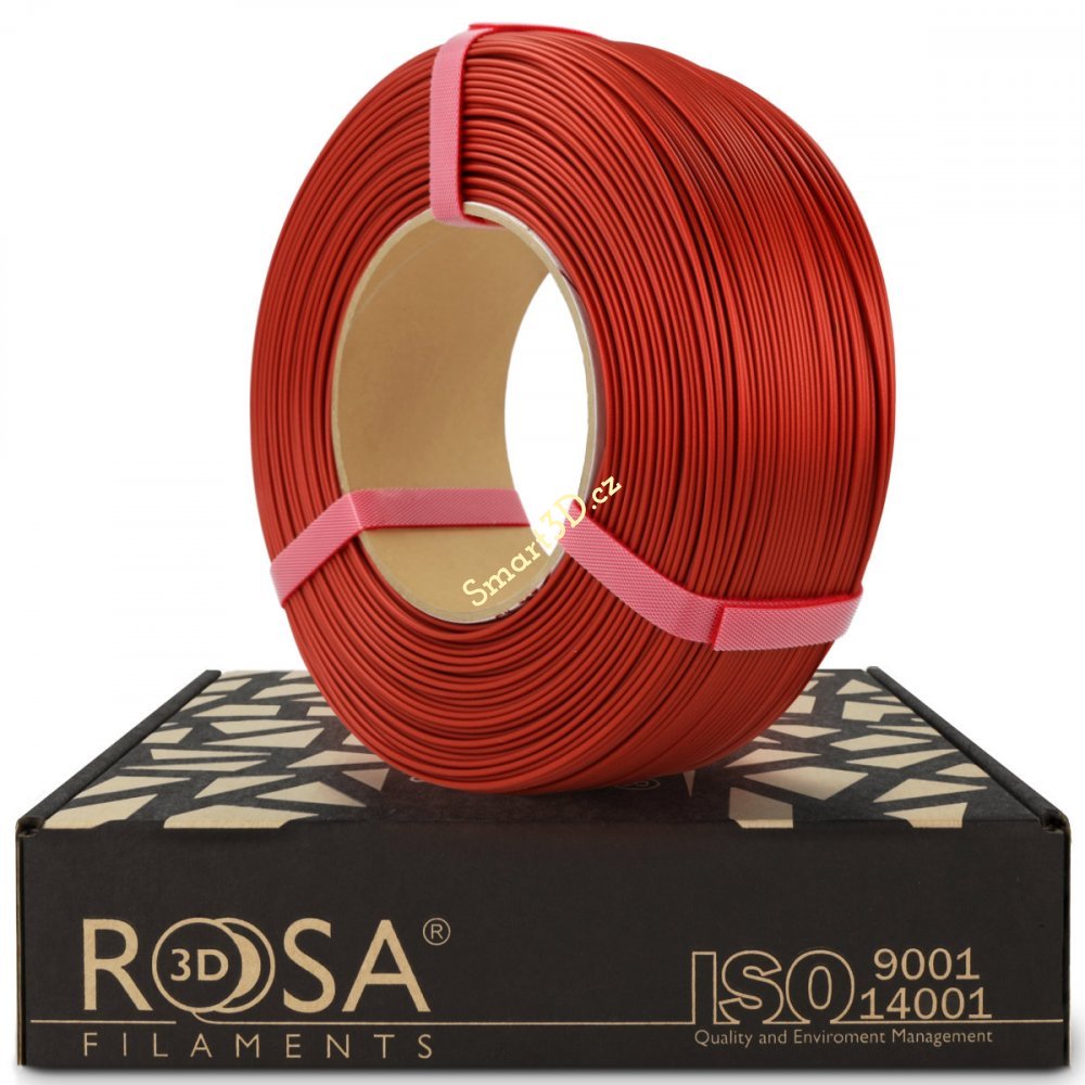 Rosa3D - PLA Starter - Rouge Jasper Satiné (Red Jasper Satin) - 1,75 mm - 1 kg Refill