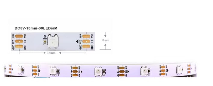 LED bianco - 30 LED 10m