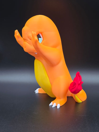 🔥 Figurine Dracaufeu visage écrase