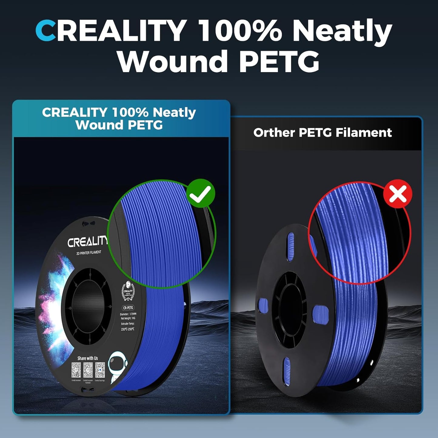 Creality PETG BLAU Filament 1,75 mm 1 kg