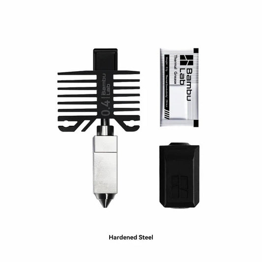 Bambu Lab - Tête d'Extrusion avec Buse 0,4 mm en Acier Trempé (Hotend) - Série P1/série X1