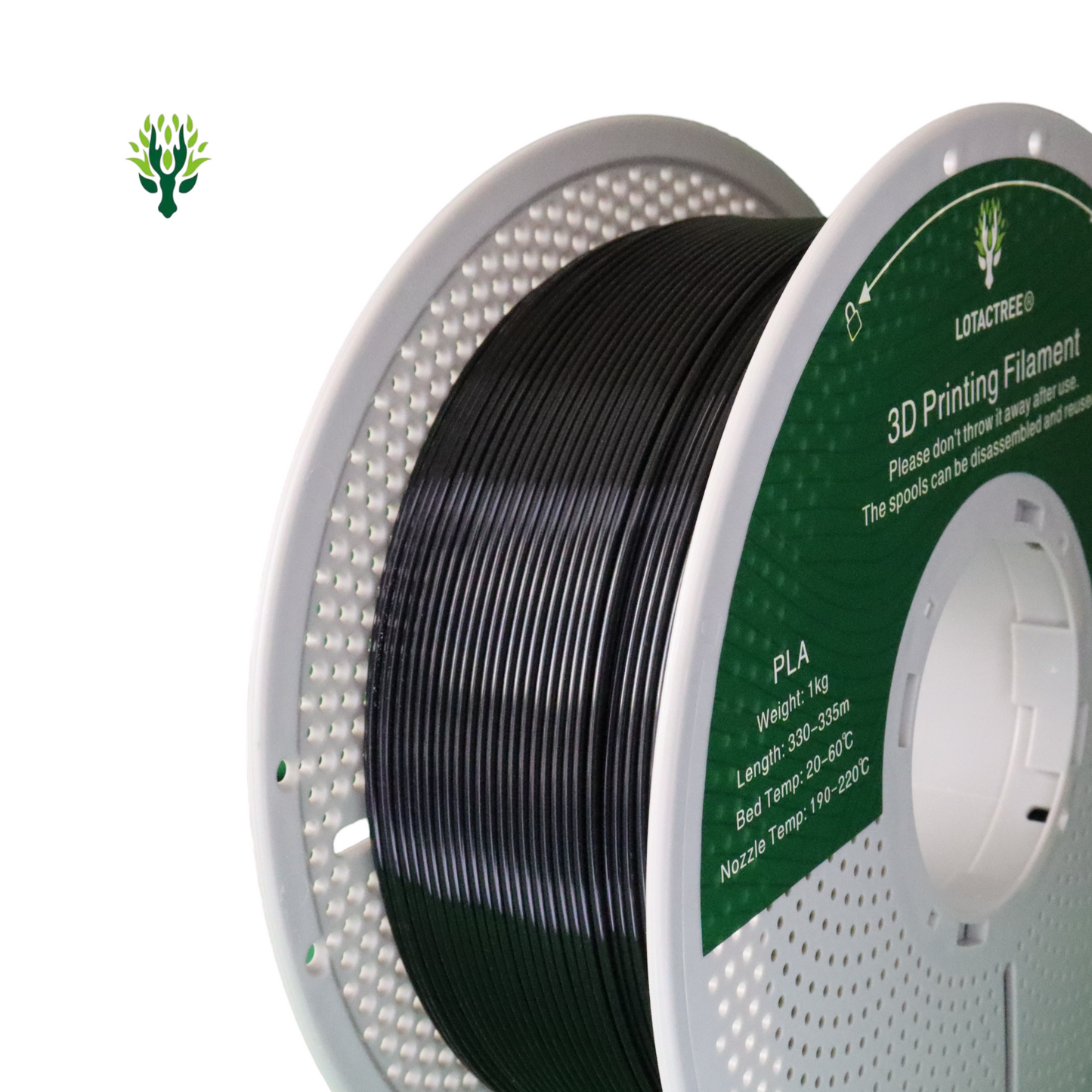 Lotactree PLA Black 1.75mm 1Kg