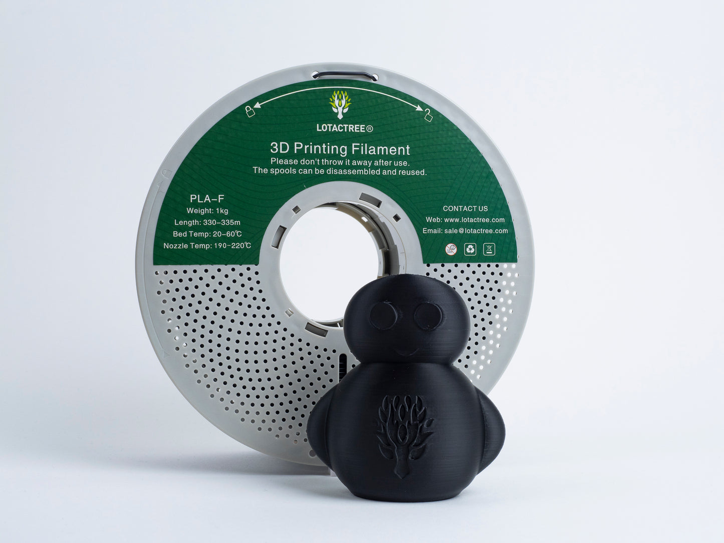 Lotactree PLA-F Black 1.75mm 1Kg