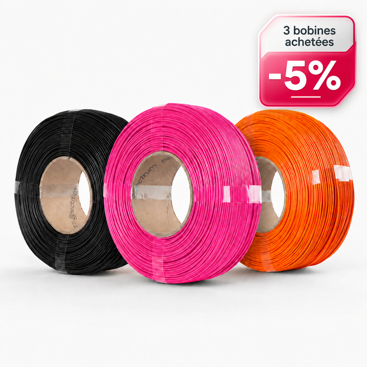Pack Spectrum PLA Premium Deep Black / Pink Panther / Carrot Orange