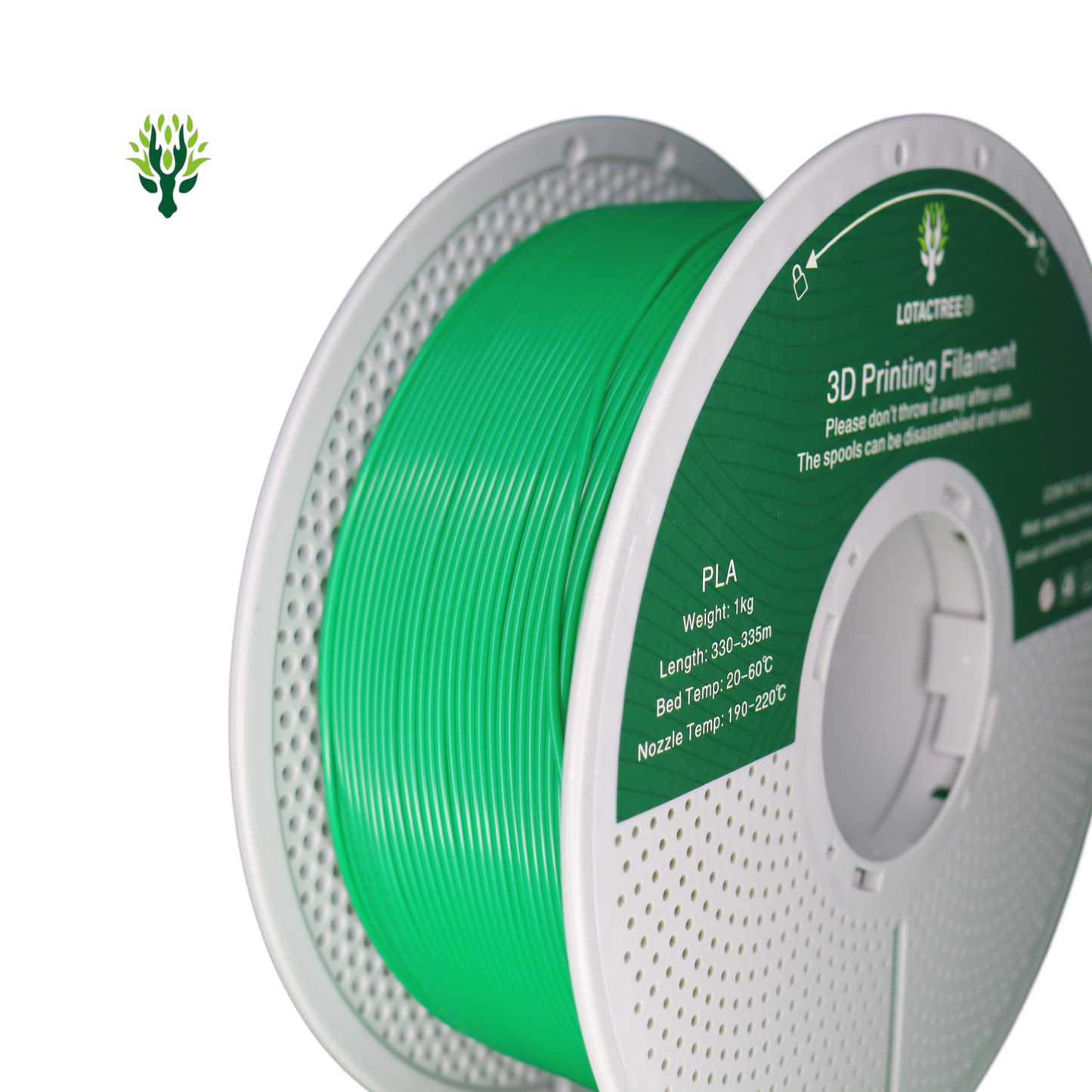 Lotactree PLA Green 1.75mm 1Kg