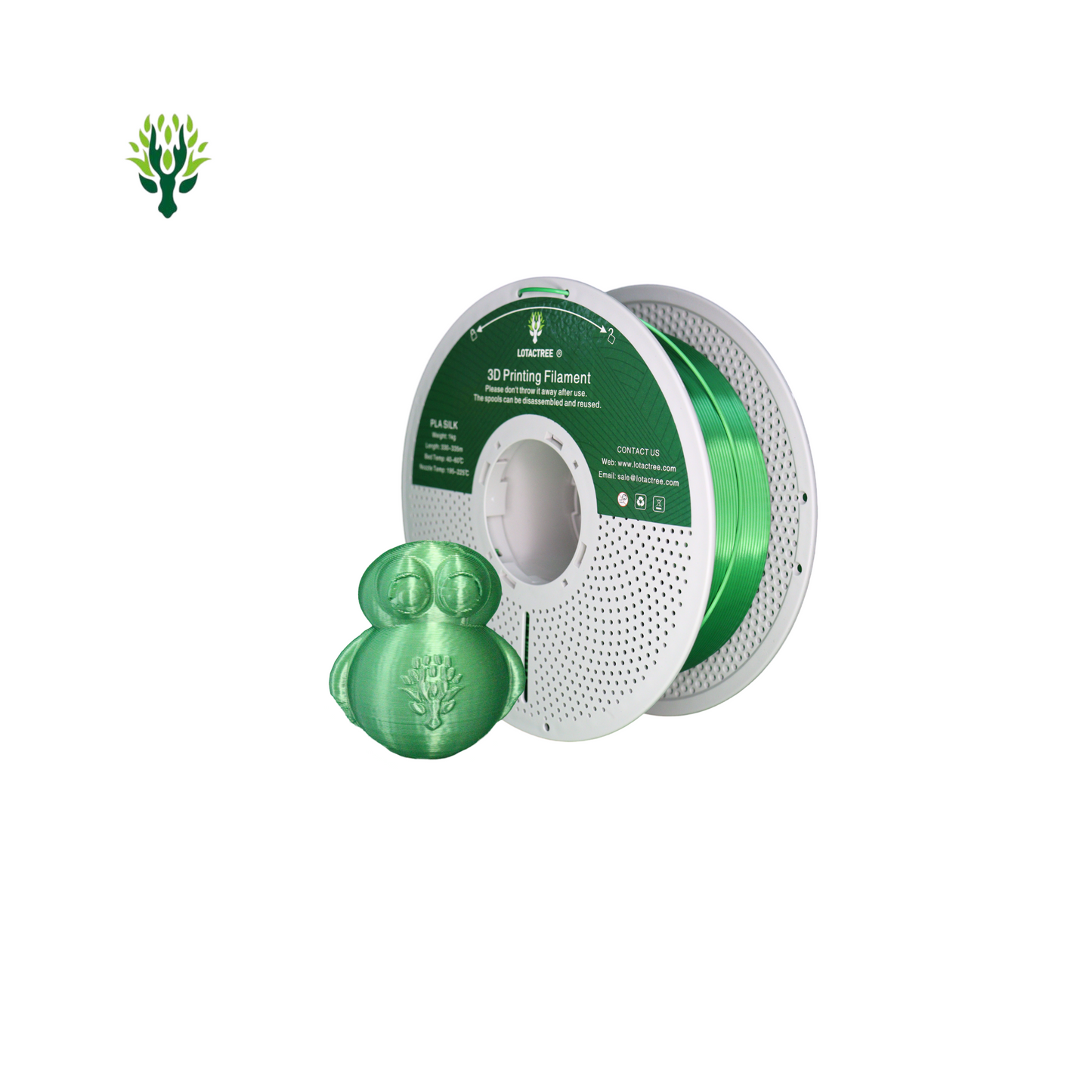 Lotactree PLA-SILK Green 1.75mm 1Kg