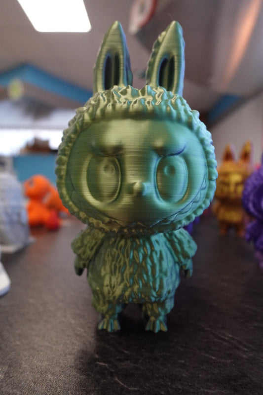 Labubu Vert/Violet 20CM AVEC PORTE-CLE