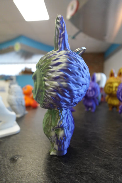 Labubu Vert/Violet 20CM AVEC PORTE-CLE