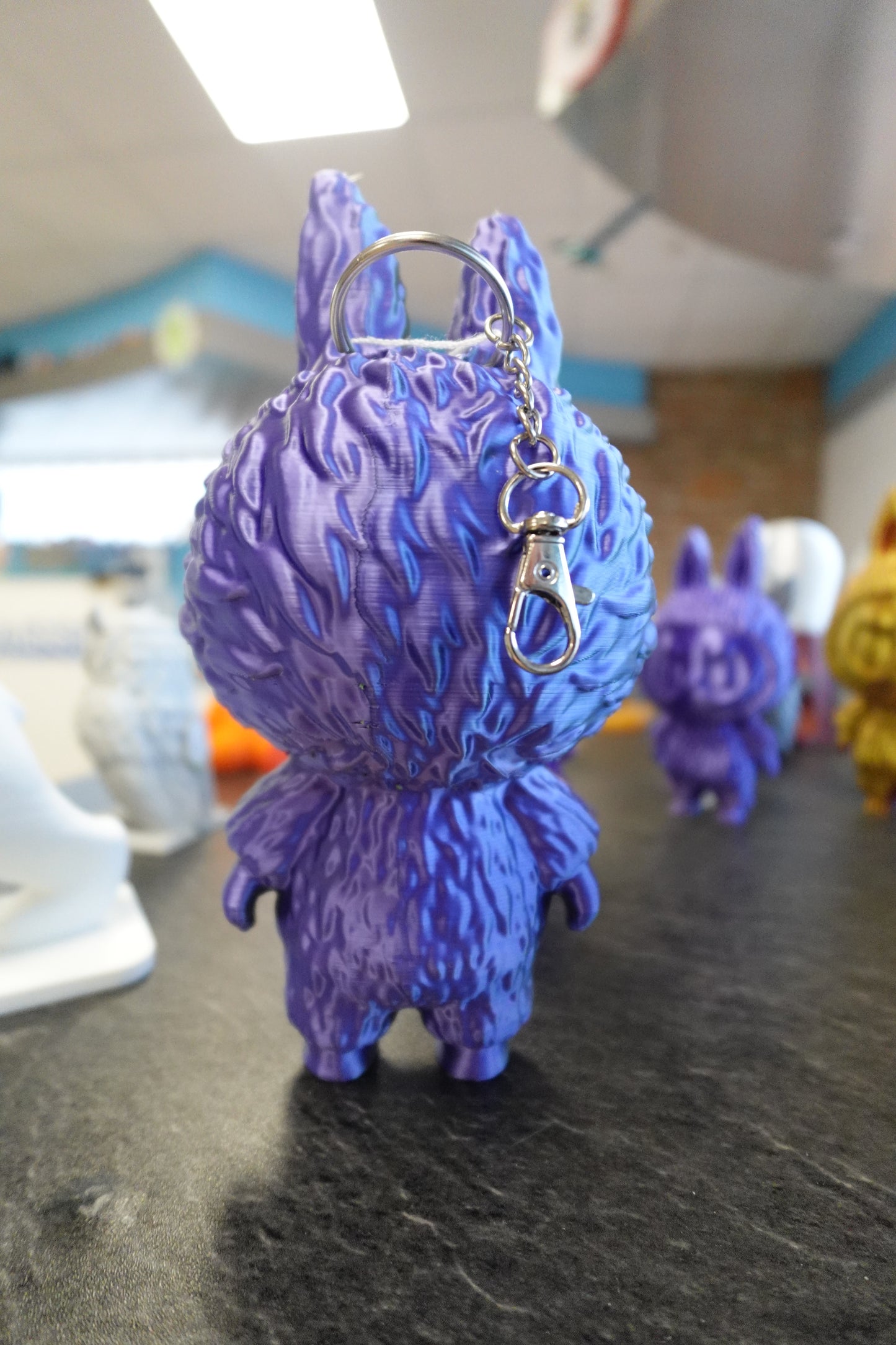 Labubu Vert/Violet 20CM AVEC PORTE-CLE