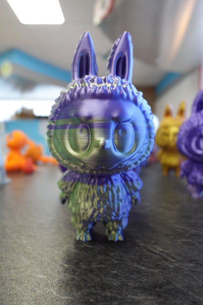 Labubu Vert/Violet 15CM AVEC PORTE-CLE