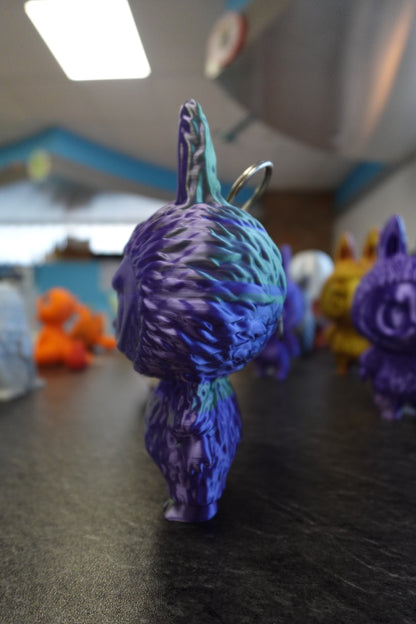 Labubu Vert/Violet 15CM AVEC PORTE-CLE