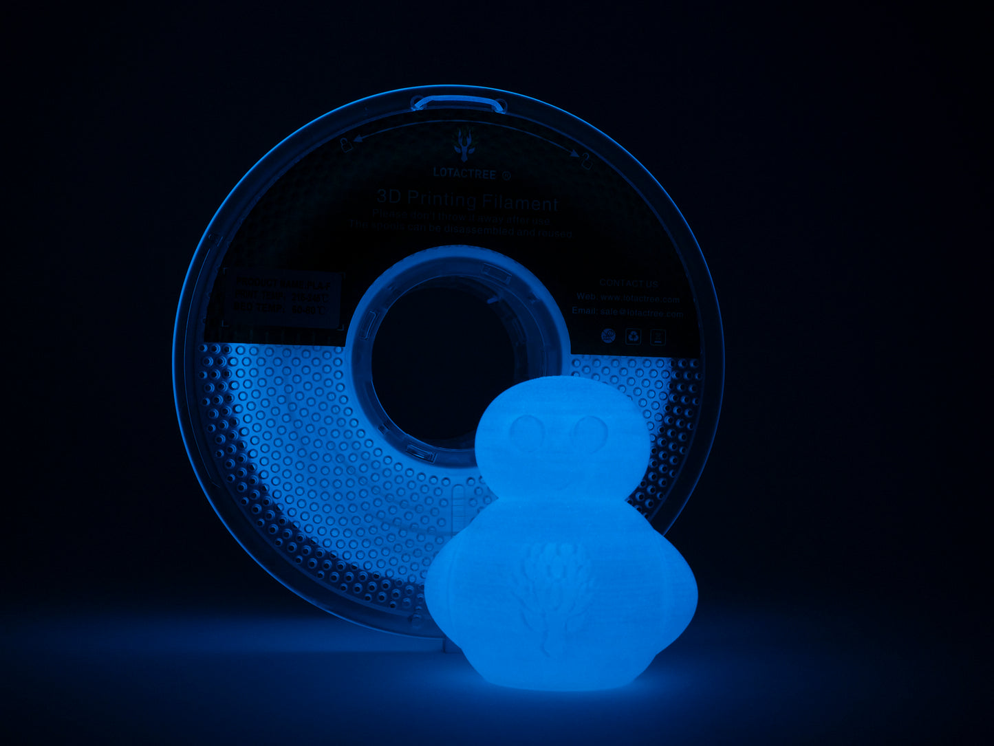Lotactree PLA-F Luminous Blue 1.75mm 1Kg