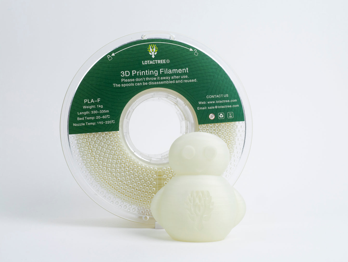 Lotactree PLA-F Luminous Green 1.75mm 1Kg