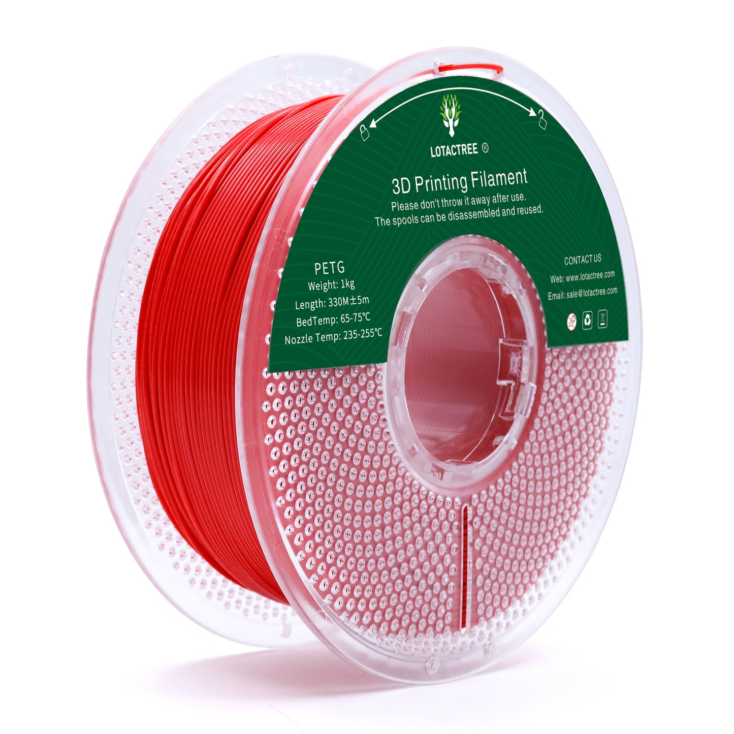 Lotactree PETG Chinese Red 1.75mm 1Kg