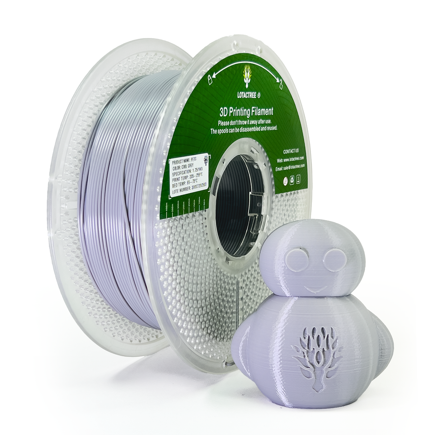 Lotactree PETG Grey 1.75mm 1Kg