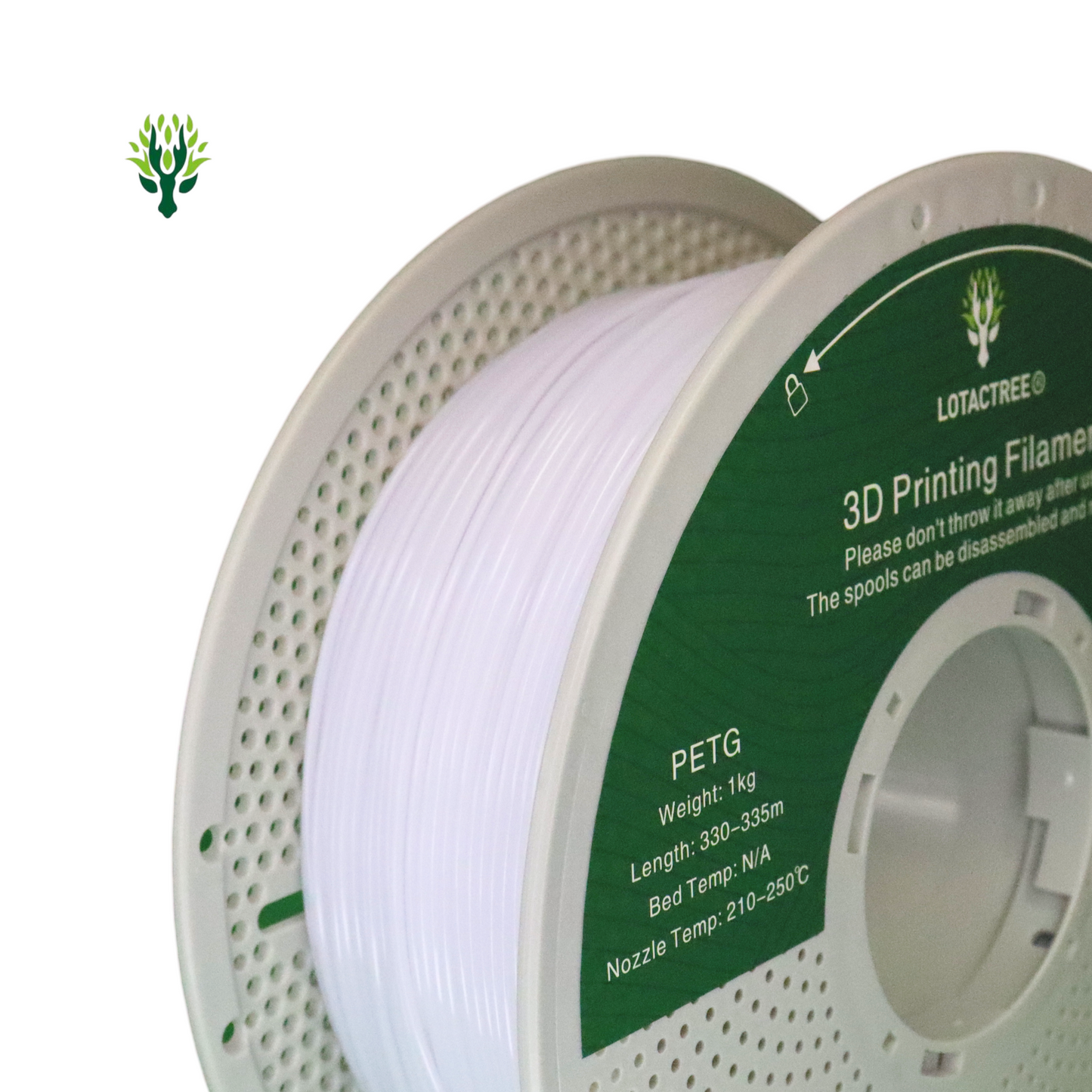 Lotactree PETG White 1.75mm 1Kg