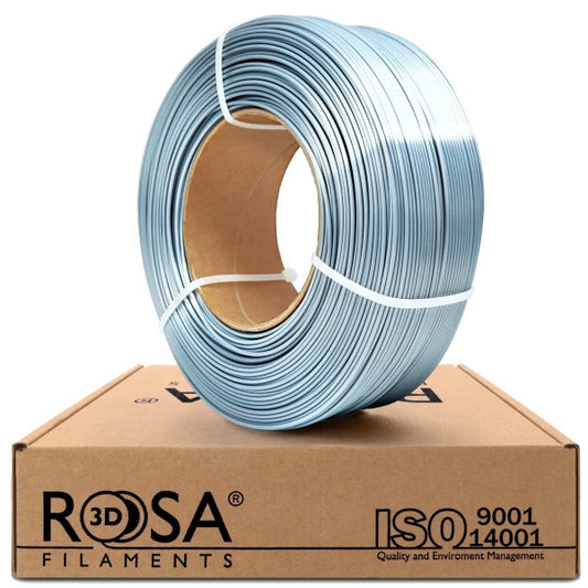 Rosa3D - PLA Silk - Argent (Silver) - 1,75 mm - 1 kg Refill