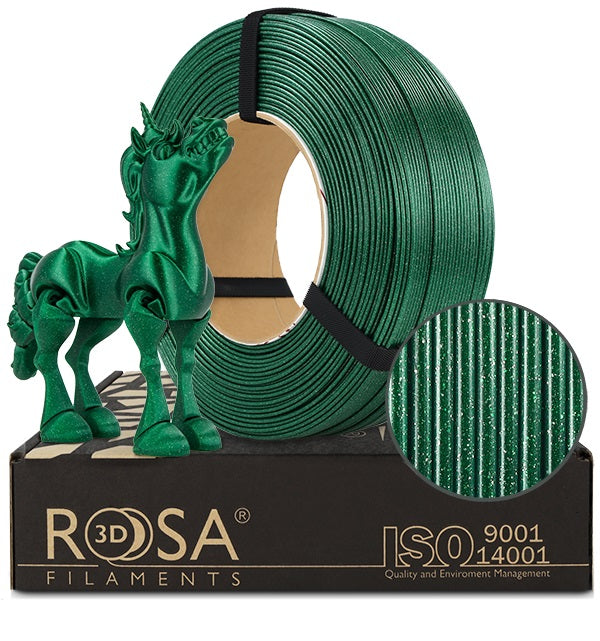 Rosa3D - PLA Galaxy - Vert Émeraude (Emerald Green) - 1,75 mm - 1 kg Refill