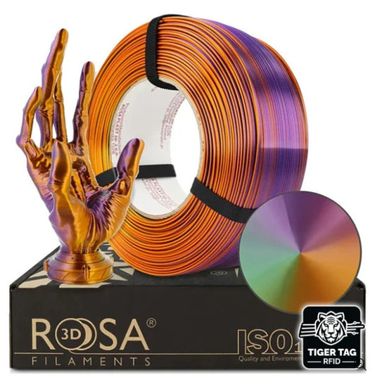 Rosa3D - PLA Magic Silk - Cameleon (Orange-Violet-Green) - 1,75 mm - 1 kg Refill