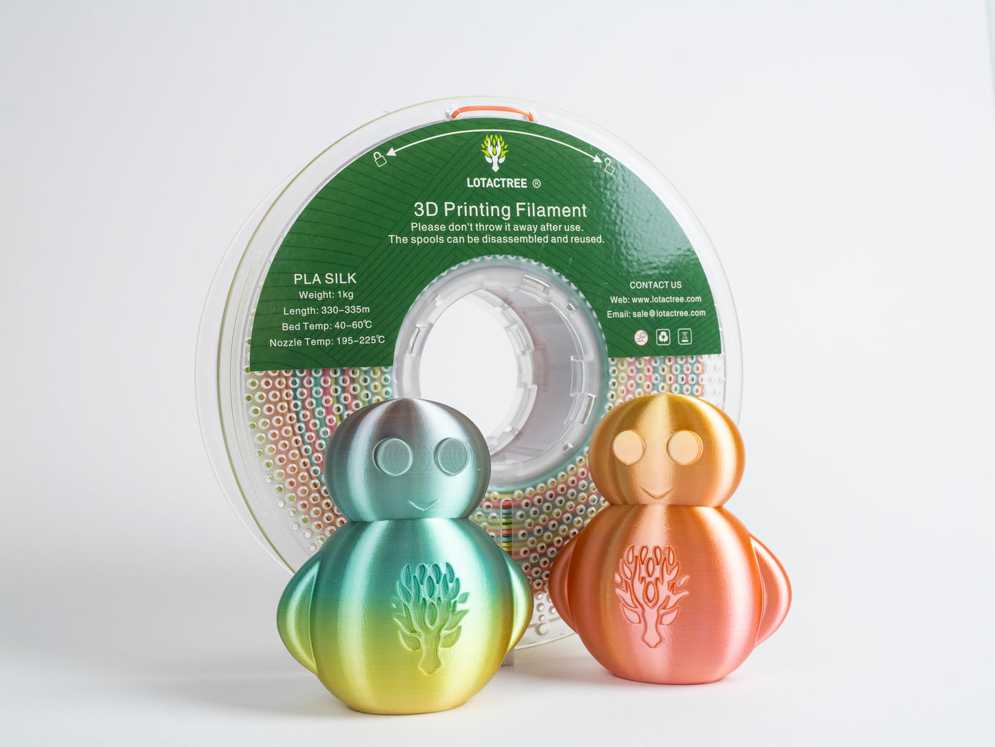 Lotactree PLA-SILK Rainbow Candy 1.75mm 1Kg