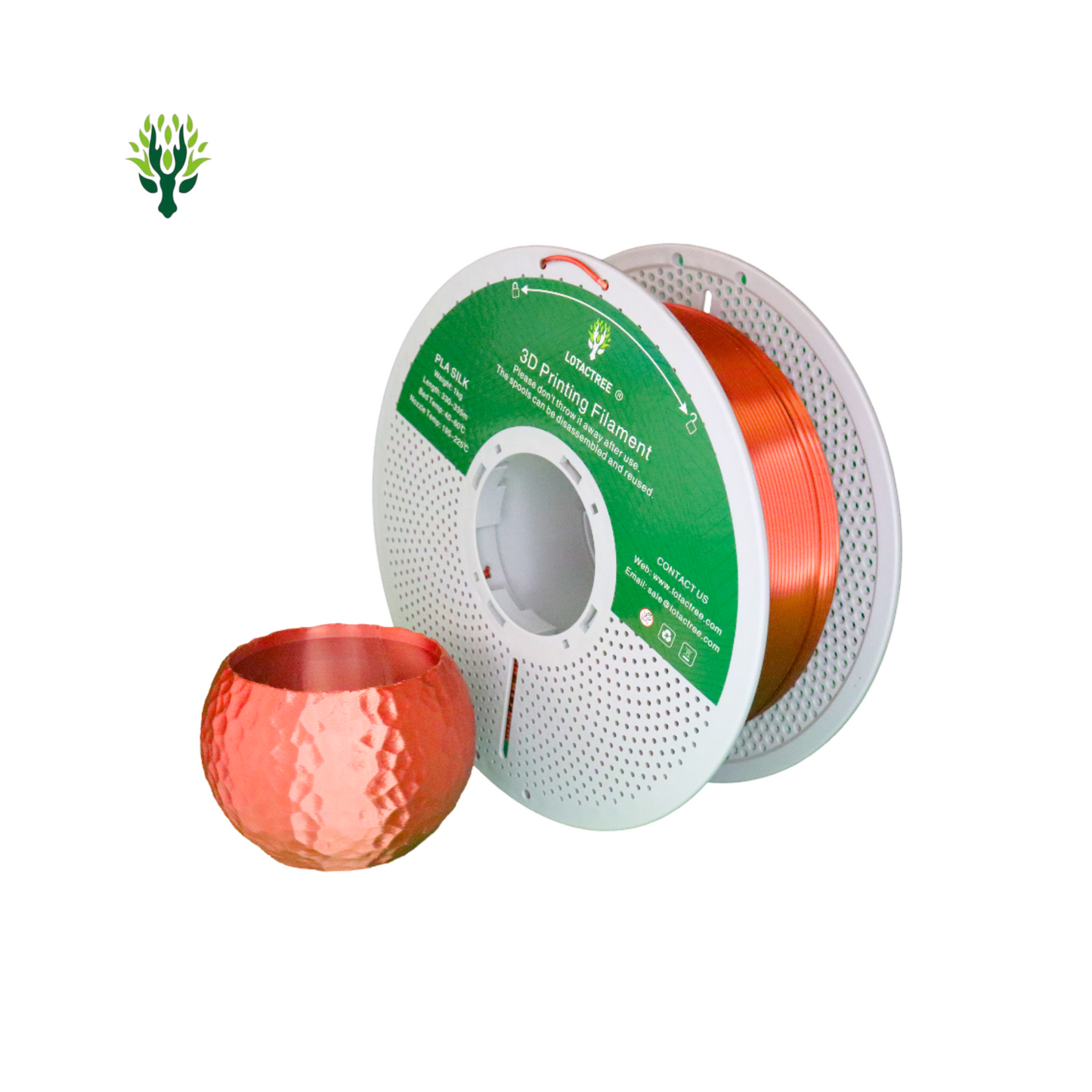 Lotactree PLA-SILK Red Cooper 1.75mm 1Kg
