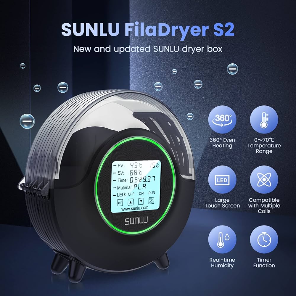 Sunlu - FilaDryer S2 - Boîte de Séchage pour Filament (Filament Dryer)