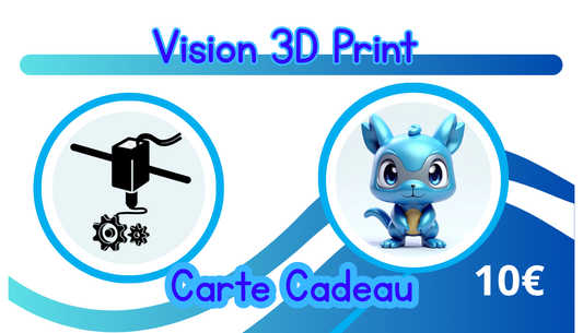 Carte-Cadeau Vision 3D Print 10€