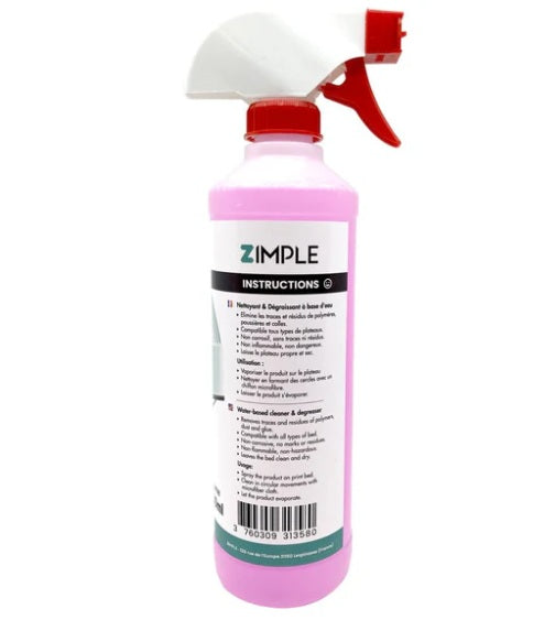 Zimple3D Maxi Format - Spray Nettoyant Plateau & Object 500 ml