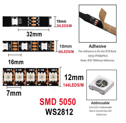 Bande Led's couleur 30led's 5M DC5V