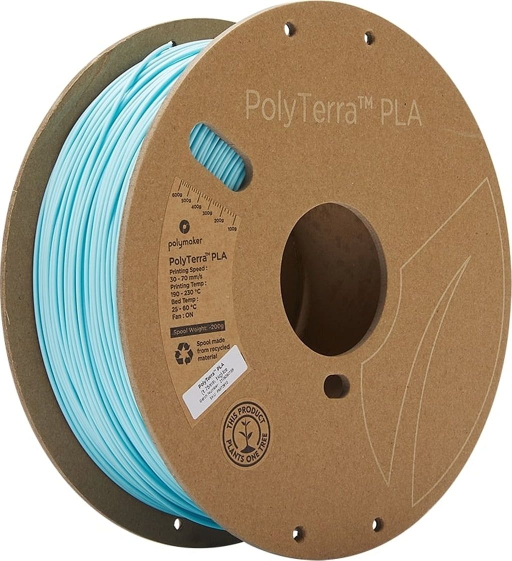 Polymaker - PolyTerra PLA - Bleu Glacé (Ice) - 1.75 mm - 1 kg