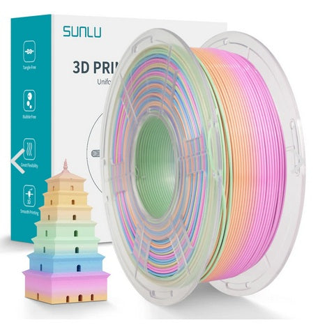 Sunlu - Silk PLA+ - Sorbet Bubblegum (Rainbow 04) - 1,75 mm - 1 kg